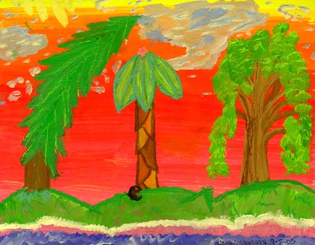 Yelena_Nagornaya._Three_trees