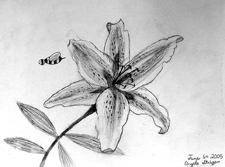 A_flower_and_a_bee