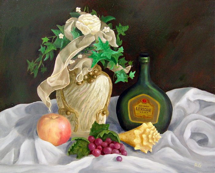 Still-life._Oil on panel. 16x20 inches